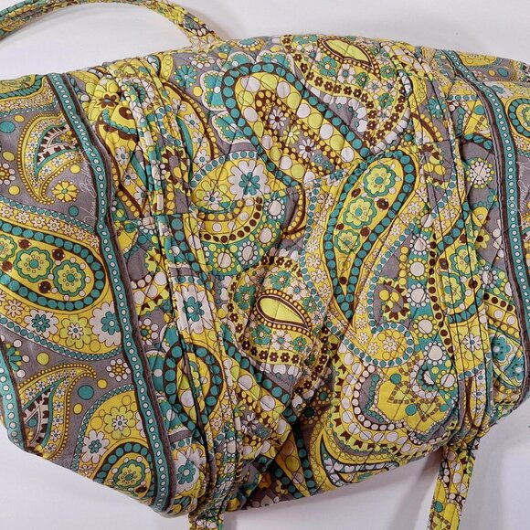 Vera Bradley Retired Lemon Parfait Paisley Weekender Duffel Large - Picture 6 of 6